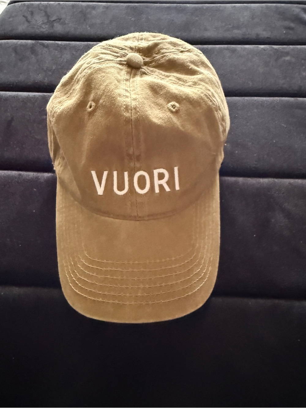 Vuori Tan Khaki Logo Baseball Cap Hat Adjustable